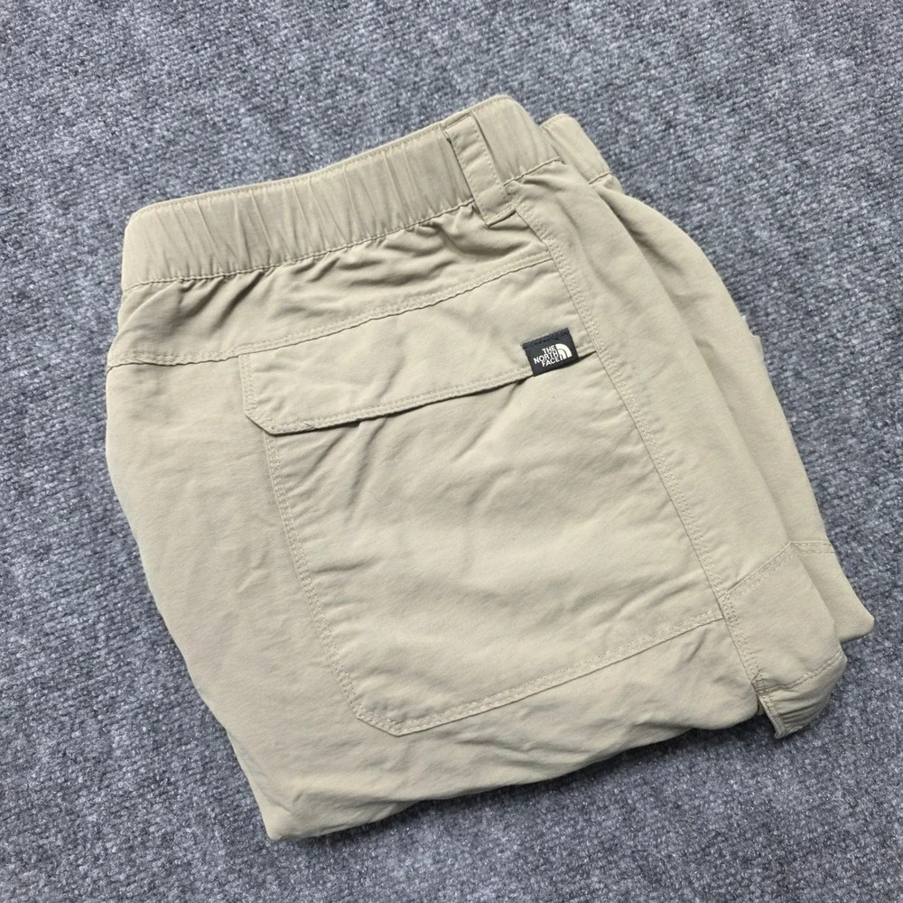 The North Face Men's XXL Convertible Hiking Pants Tan Khaki Zip Off Cargo Belted